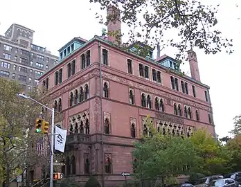 The Montauk Club is an example of this style located outside of Venice in Park Slope, New York City, (1878)