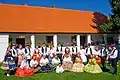 Hungarians dressed in folk costumes in Southern Transdanubia, Hungary