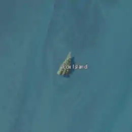 Aerial image of the island.