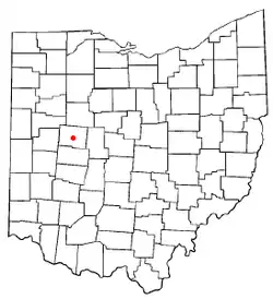 Location of Bellefontaine, Ohio
