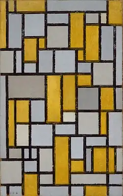 Piet Mondrian, Composition with Grid No. 1 (1918), 80.2 x 49.9 cm.