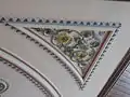 Plasterwork ceiling spandrel c1880.