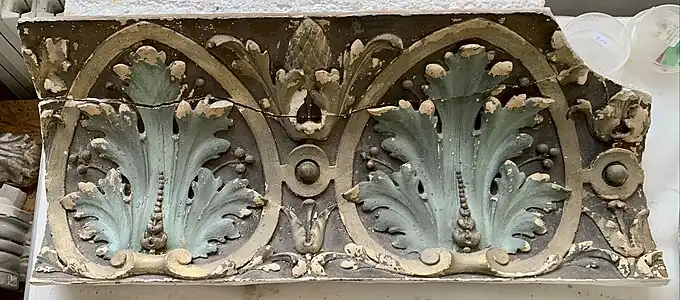 Beaux Arts - Ceiling stucco fragment from Strada Plantelor no. 4, Bucharest, unknown architect, 1891