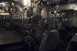 Port side 16-cylinder GM/Winton Diesel Engine