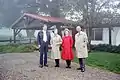 President Ronald Reagan and First Lady Nancy Reagan with Queen Elizabeth II and Prince Philip, Duke of Edinburgh at Rancho del Cielo, 1983.