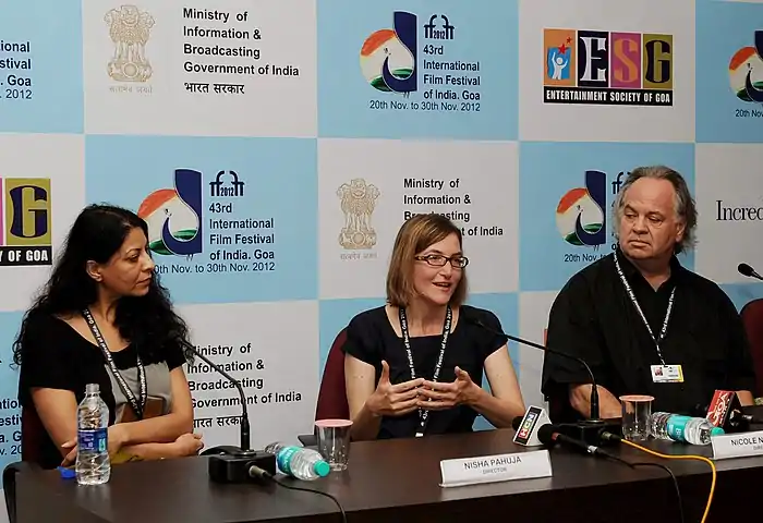 Press conference by Nicole Newnham, Director of the Film “Revolutionary Optimists”, Nisha Pahuja, Director of the film “The World before Her” and Walter Steffen, Director of the film “Munich in India”.jpg