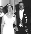 Princess Sibylla wears the Aquamarine tiara.