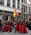 The conopeum, solemnly carried during the procession