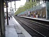 View to south from RER platforms