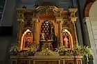 The new Right Side retablo having the Image of Saint Joseph, Our Mother of Perpetual Help and the Divine Mercy.