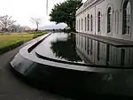 A reflecting pool by the main fortress building (the site of the Museum of Macau).