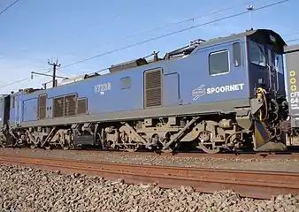 No. E7238 in blue with outline numbers at Vryheid, 15 August 2007