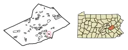 Location of Deer Lake in Schuylkill County, Pennsylvania.