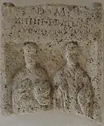 Funeral stele of Attikus and Atepa in fosse Jean Fat,