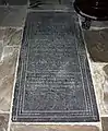 St Peter's, Thornton, Leicestershire – Ledger slab in Swithland slate of  1791, signed Hind.