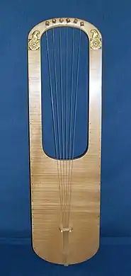 Reproduction of the lyre from the Sutton Hoo royal burial (England), c. 600 AD