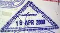 Exit stamp issued at Sadao land border crossing on Malaysia–Thailand border