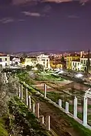 The Roman Agora and the Gate of Athena in Plaka district.