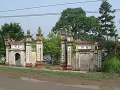 The gateway of Thổ Khối Village's communal house, Hanoi, Vietnam