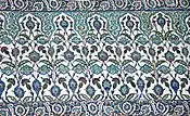 Detail of tiles in the Sultan Ahmed I Mosque, Istanbul (circa 1617)