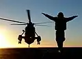 H-3 Sea King on USS Ronald Reagan