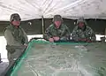 a sand table in the forward operating base