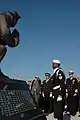 CEMM Admiral Pierre-Francois Forissier (center left) & Admiral Mark P. Fitzgerald in a U.S. Navy unveiling.
