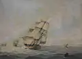 Unidentified Royal Navy frigate or sloop of war (ca 1787-1800), in the collection at the Mariners' Museum, Newport News, Virginia