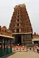 View of gopura from inside the Nanjundeshwara Temple, Nanjangudu