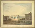 A view of the Hoally Gateway, Srirangapatnam, where Tipu Sultan was killed, Seringapatam (Mysore), by Thomas Sydenham (c.1799)