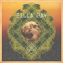A kaleidoscope of greens, yellows, and oranges combine in a visual behind the song's title and respective artist.
