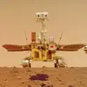 Photograph of a rover on the surface of Mars