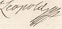 Léopold  I's signature