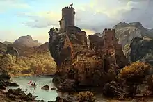 Das Felsenschloss by Carl Friedrich Lessing, 1828