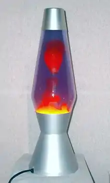 D. Lava lamp with interaction between dissimilar liquids; water and liquid wax