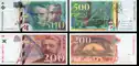 200 and 500 francs