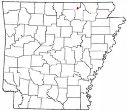 Location of Cherokee Village, Arkansas