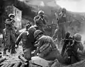 American mortar crew fighting near the Rhine, 1945.