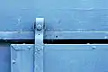 Some sliding doors are run on a rail, like this one