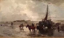 Flottmachen eines Fischerbootes by Gregor von Bochmann, 1888