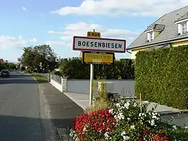 The village entry in Bœsenbiesen