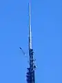 The spire is added along with the TV/radio mast