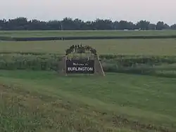 Welcome sign on north side of town (2013)