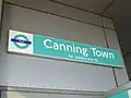 DLR signage, westbound platform