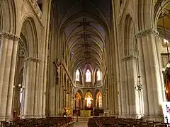 The inside of the Belley cathedral.