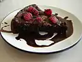 A flourless chocolate cake