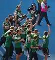 Players celebrate winning the Austrian Cup, 2011