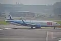 A Boeing 737-800 of TACV at Amsterdam Airport Schiphol.