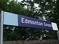 Signage on southbound platform, July 2008