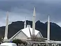 The Faisal Mosque (Masjid) at the foothills of Margalla Hills